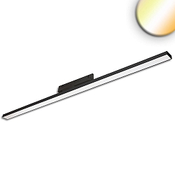 3-phase luminaire LINEAR 120CM rigid, CCT Switch, switchable, multipower, prismatic IP20, white 