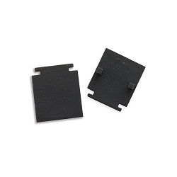 end cap TRACK48 FLAT H25 2 pcs., with cover, black