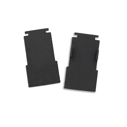 end cap TRACK48 FLAT H25 2 pcs., with cover, black