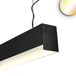 pendant luminaire PROLAMP30H 61W / CCT+CCT - 150CM U-COVER DALI controllable, CCT Switch IP42, black dimmable