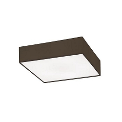 ceiling luminaire SOFT CUBE 580 square E27 IP20, dark brown dimmable