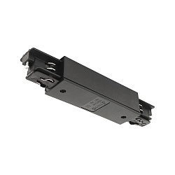 Straight coupler with feed-in possibility, square, black