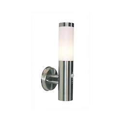 Wall luminaire Nova II outdoor luminaire, 220-240V AC / 50-60Hz, E27, 40W, IP44, stainless steel, with motion detector
