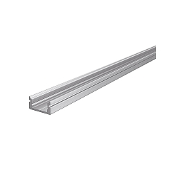 AU-01-08, flat U-profile for 8 - 9,3 mm LED stripes, 200cm, brushed aluminum