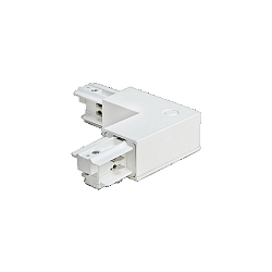 Accessory for 3-phase high voltage power track NU - angle connector, protection inside, white