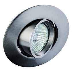 Die-cast Recessed spot for MR16, 40�, swivelling, IP20, iron brushed