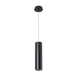 pendant luminaire PIPE 30CM cylindrical, long GU10 IP20, black dimmable