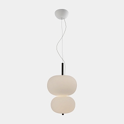 pendant luminaire ILARGI DOBLE LAMP LED IP20, dark wood dimmable