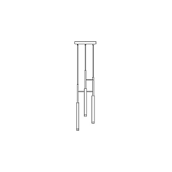 pendant luminaire CANDLE TRIPLEX LED IP20, black
