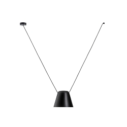 pendant luminaire ATTIC V conical E27 IP20, black