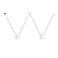 pendant luminaire ATTIC 3 3 flames, conical E27 IP20, white