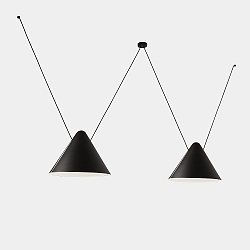 pendant luminaire SUPER ATTIC 2 2 flames, conical E27 IP20
