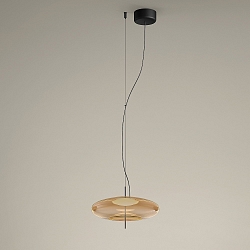 pendant luminaire PLAT RECESSED (PHASE) with shade, CCT Switch, adjustable, with diffuser IP20