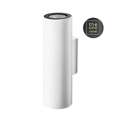 wall luminaire PIPE up / down, 2 flames GU10 IP23, white dimmable