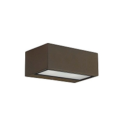 outdoor wall luminaire NEMESIS E27 - 9x22CM up / down, large E27 IP66, brown dimmable