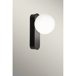 mirror luminaire PERLINA WALL IP switchable IP44, black 