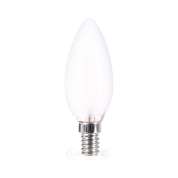 LED candle shape filament C35, E14, 2.5W 2700K 250lm, frosted