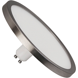 LED diffuser lamp StepDim �14.5cm, GU10, 8W 2700K 530lm, dimmable, brushed nickel / satined
