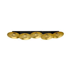 Ceiling luminaire GOLDINO, 5-flame, incl. 5x GU10 5W 2700K 350lm (3-StepDim), gold / black