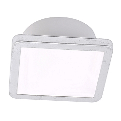 ceiling luminaire AQUA UNO square, CCT Switch, switchable GX53 IP44, silver leaf 