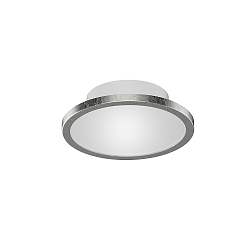 Ceiling luminaire DISK-1, 1-flame, IP44, � 14.5cm, CCT, incl. GX53 8W 2700K/4000K 650lm, silver leaf