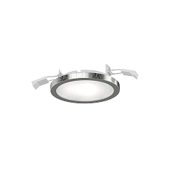 Recessed luminaire PLANO, 1-flame, IP44, � 11.2cm, CCT, incl. GX53 6W 2700K/4000K 500lm, silver leaf