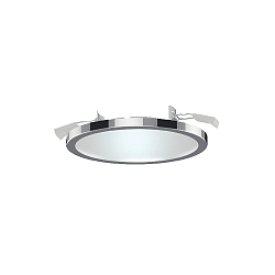 Recessed luminaire PLANO, 1-flame, IP44, � 14.7cm, CCT, incl. GU10 8W 2700K/4000K 650lm, chrome