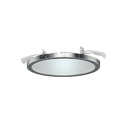 Recessed luminaire PLANO, 1-flame, IP44, � 14.7cm, CCT, incl. GU10 8W 2700K/4000K 650lm, silver leaf