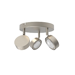 ceiling luminaire POWERLENS SPOT 3 flames, direct GX53 IP20, mat, satined, titanium