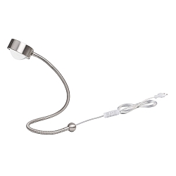 table lamp POWERLENS SNAKE bendable GX53 IP20, mat, satined, titanium