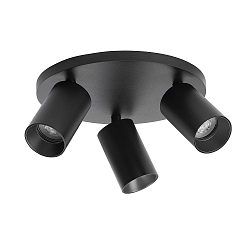 ceiling luminaire SPOTON CIRCLE 3 3 flames GU10 IP20, black