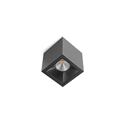 ceiling luminaire SQUARE CEILING LED IP20, black dimmable