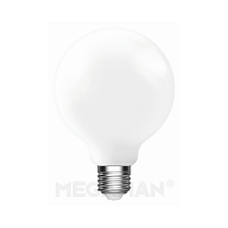 LED globe shape lamp G95, E27, 8.6W 2800K 1055lm 360�, dimmable, opal