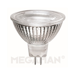LED MR16 glass reflector lamp, 12V AC, GU5.3, 5.5W 2800K 390lm 36�