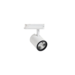 3-phase spot MARCO 2 90 DBT swivelling, rotatable IP20, powder coated, transparent, white 