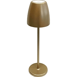 battery table lamp TAVOLA PREMIUM with USB connection, with touch dimmer, magnetic mounting IP54, gold dimmable