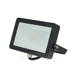 Outdoor LED RGB/W floodlight, IP65, 10W RGB/3000K 1000lm 100�, remote-dimmable, with swiveling bracket