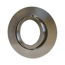 Recessed ring DECOCLIC, round, IP20, opening � 6.8cm, 230V / 12V, swiveling, incl. GU10- and GU5.3 socket, brushed iron