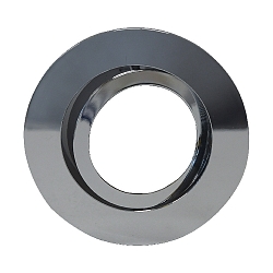Recessed ring DECOCLIC, round, IP20, opening � 6.8cm, 230V / 12V, swiveling, incl. GU10- and GU5.3 socket, glossy chrome