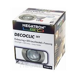 Recessed ring set DECOCLIC, round, opening � 6.8cm, incl. socket + MM26322 (CRi >90 Ra)