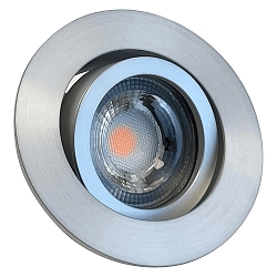 recessed luminaire DECOCLIC KOIN DIM round, swivelling, set of 1 IP20, brushed iron dimmable 7,6W 550lm 3000K 38� 38� CRI > 97