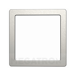 Decorative cover for PANO DIM CCT SQUARE, brushed steel, for 14 x 14cm (MT76114)