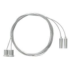 accessories wire suspension TIBIA 2-fold, silver 200cm