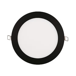 recessed downlight LED PANEL FLAT 170 R SCCT DIM C round, CCT Switch IP44, black dimmable