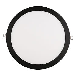 recessed downlight LED PANEL FLAT 300 R SCCT DIM C round, CCT Switch IP44, black dimmable