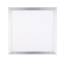 Recessed LED luminaire LED PANEL FLAT Q1, aluminum, 18W, neutral white, 1-10V dimmable