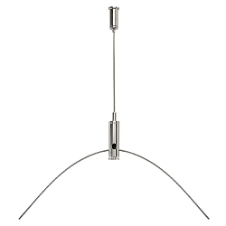 Y-rope suspension uni for LED PANEL (1 Stk.), 200cm, variable height, steel, gray