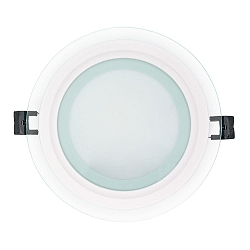 LED panel LED GLAS PANEL 160R DTW Dim-To-Warm, dimmable 10W 50 - 850lm 2000 - 3000K 120� 120� CRI >80