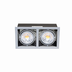 downlight MINI KARDAN E2 2 flames, swivelling, dimmable titanium