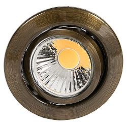 Recessed spot DOWNLIGHT D 3830, � 8.8cm, swiveling, antique brushed brass